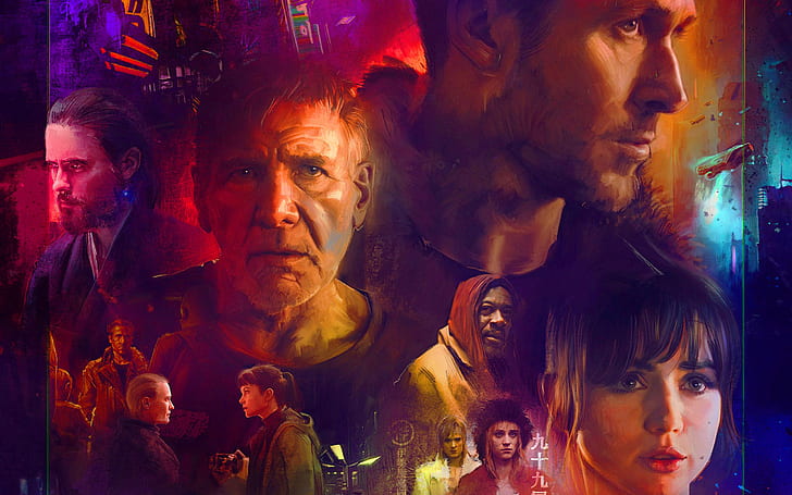 Movie, Blade Runner 2049, Ana de Armas, Harrison Ford, Jared Leto