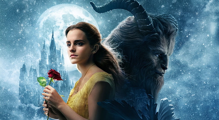 Beauty and the Beast, Movies, Other Movies, 2017, beautiful woman, HD wallpaper