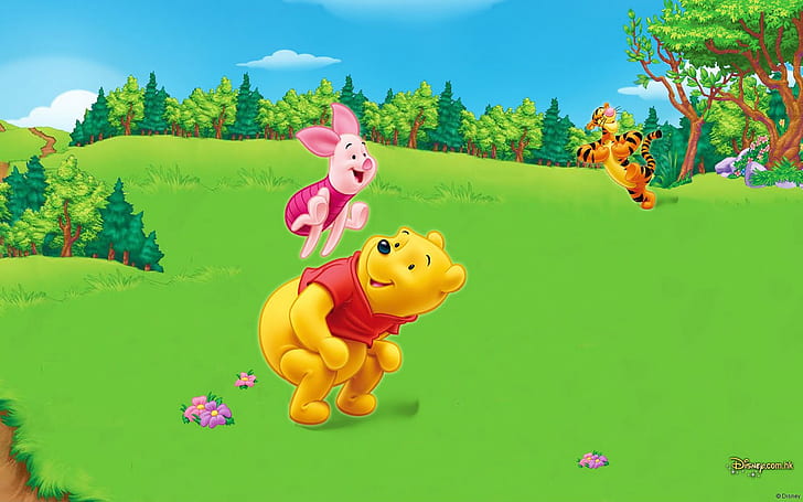 HD wallpaper: Tigger Piglet And Winnie The Pooh Game Skip Cartoon Series  For Kids Disney Desktop Backgrounds Free Download 1920×1200 | Wallpaper  Flare
