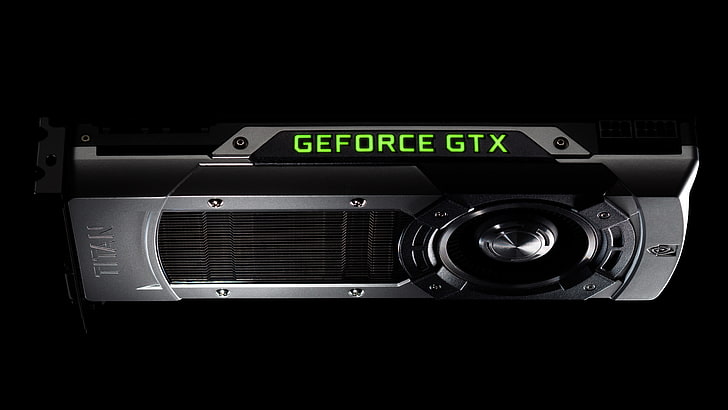 black and gray GeForce GTX graphics card, Nvidia, video card, HD wallpaper