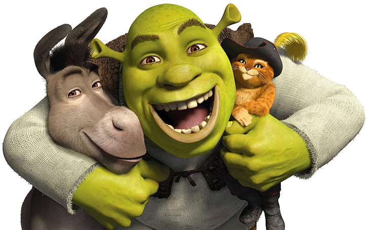 HD wallpaper: Shrek, Donkey, Cartoon, Characters, shrek donkey and puss in  boots | Wallpaper Flare