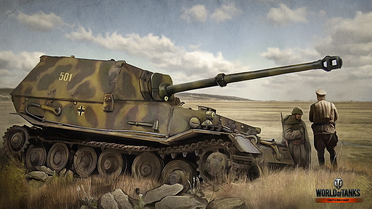 World of Tanks digital wallpaper, girl, WoT, Ferdinand, Wargaming.Net HD wallpaper