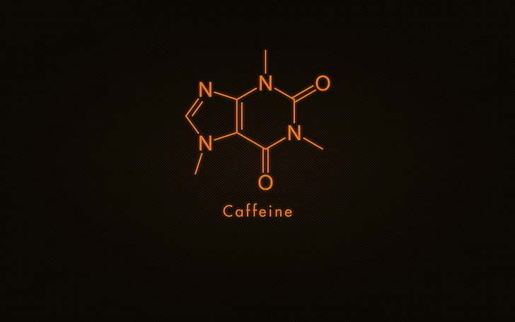 Caffeine illustration, science, chemistry, coffee, molecular Structure, HD wallpaper
