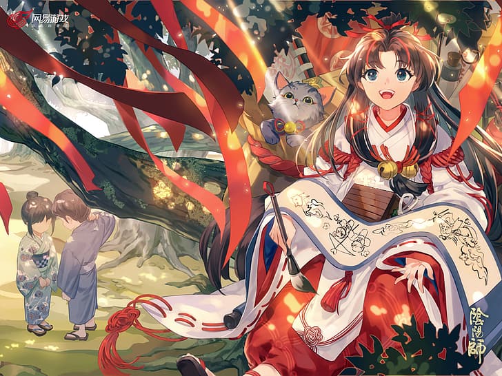 anime girls, Onmyoji, HD wallpaper