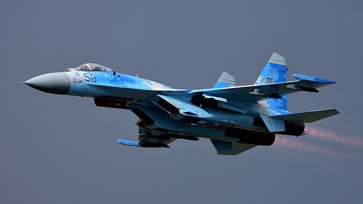 turbine, the rise, Su-27, combat aircraft, Sukhoi SU-27B Flanker