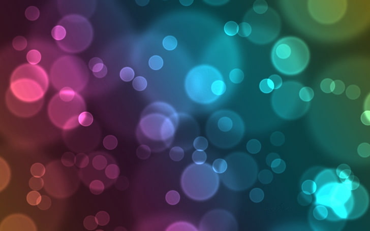 Bokeh photography, circles, colorful, glare, background, defocused, HD wallpaper