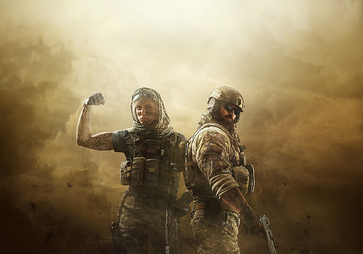 two soldiers poster, Rainbow Six: Siege, CTU, PC gaming, Dust Line, HD wallpaper