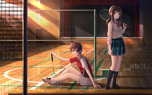HD wallpaper: Anime, Hanebado!, Ayano Hanesaki, Badminton, Nagisa Aragaki |  Wallpaper Flare