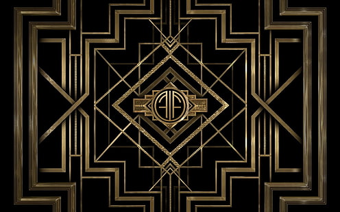 HD wallpaper: The Great Gatsby, gold, minimalism, digital art, pattern, Art  Deco | Wallpaper Flare