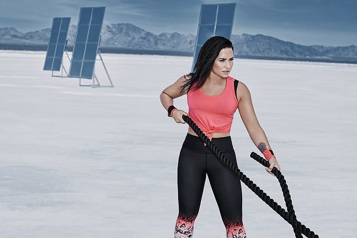 Demi Lovato, Workout, 5K, Photoshoot, lifestyles, leisure activity, HD wallpaper