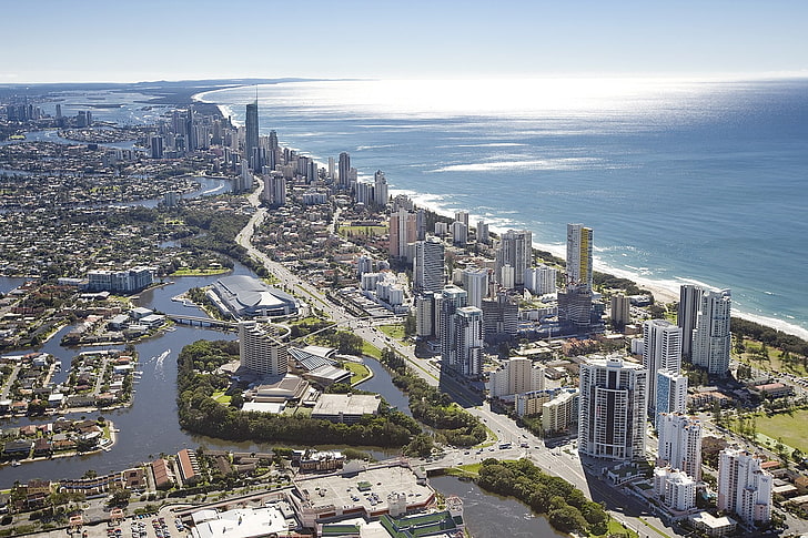 Australia, Gold Coast, cityscape, Australian, building exterior, HD wallpaper