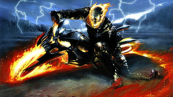 HD wallpaper: Ghost Rider 3D wallpaper, Comics, fire - Natural Phenomenon,  flame | Wallpaper Flare