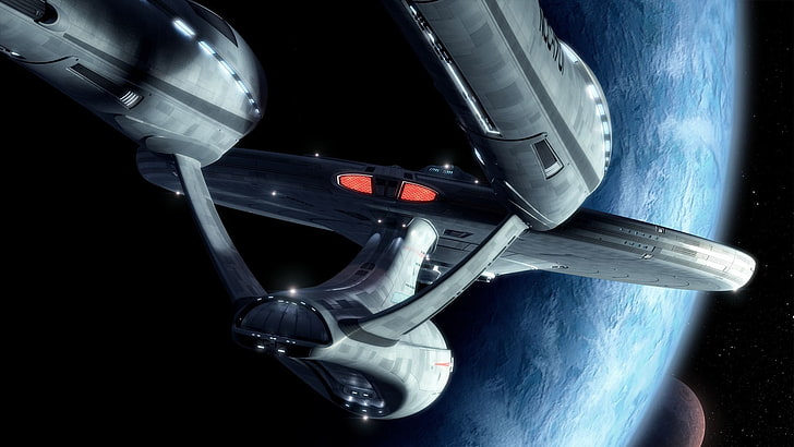 Star Trek Starship Enterprise digital wallpape, space, science fiction
