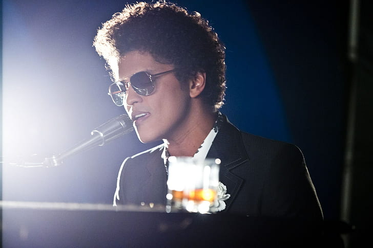 bruno mars, one person, microphone, glasses, adult, input device