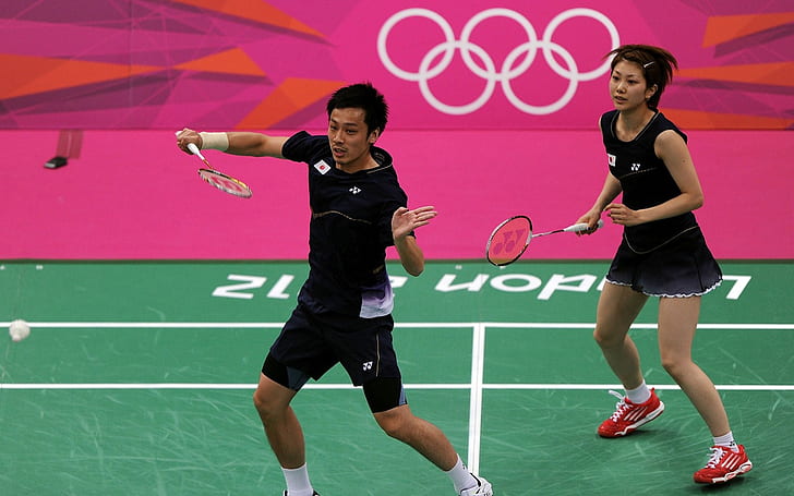 Shintaro Ikeda and Reiko Shiota, london, athelete, badminton