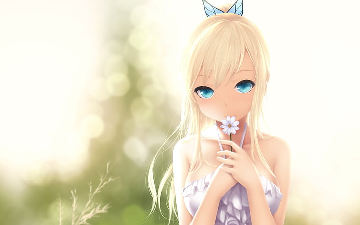 Hd Wallpaper Blonde Haired Girl Cartoon Character Blonde Haired