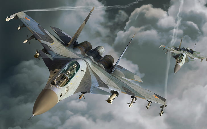 Jet Fighters, Sukhoi Su-30, Sukhoi Su-30MKI, HD wallpaper