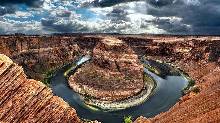landscape photography of Grand Canyon, Horseshoe Bend, Arizona, HD wallpaper