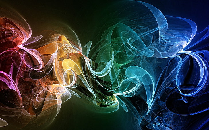 multicolored smoke wallpaper, plexus, colorful, background, abstract, HD wallpaper