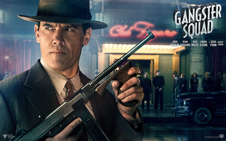 Gangster Squad, crime, noir, Josh Brolin, HD wallpaper