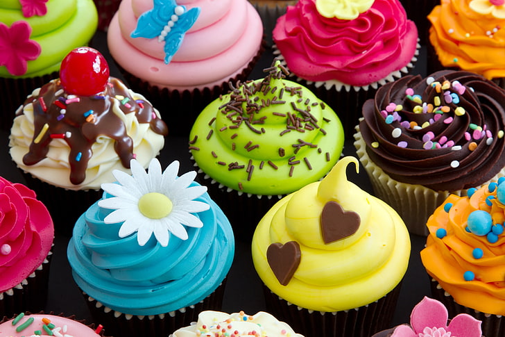 HD wallpaper: cupcakes, chocolate, cute design, sweets, desserts, Food,  sweet food | Wallpaper Flare