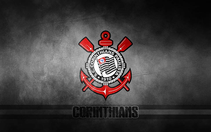 corinthians soccer, communication, text, single object, red, HD wallpaper