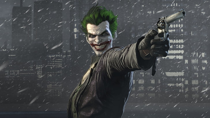 The Joker wallpaper, Batman: Arkham Origins, video games, .44 Magnum