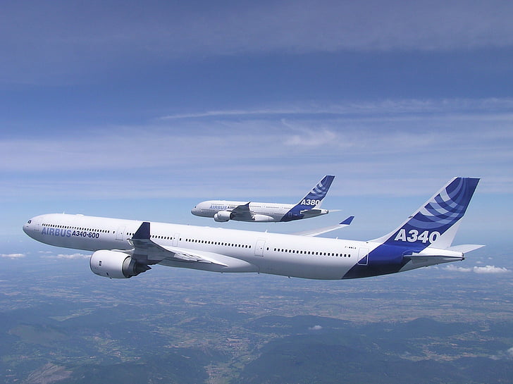 a380, airbus, airliner, airplane, transport