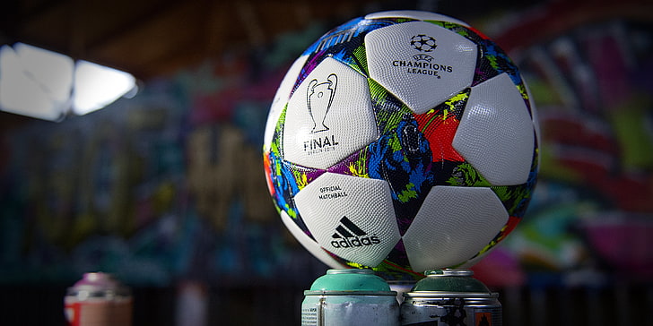 white and multicolored adidas soccer ball, champions league, 2015