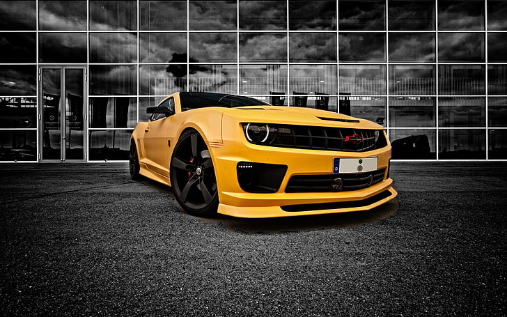 camaro, chevrolet, superb, mode of transportation, yellow, car HD wallpaper