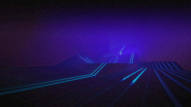blue and black road digital art, Android (operating system), Tron, HD wallpaper