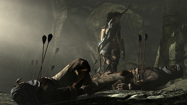 archer wallpaper, The Elder Scrolls V: Skyrim, arrows, video games