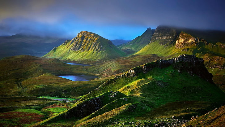 highland, nature, scotland, mount scenery, mountain, skye, lakes, HD wallpaper