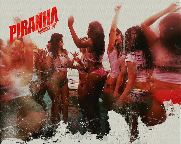 lager Verlenen ik draag kleding 320x570px | free download | HD wallpaper: Piranha poster, girls, Piranhas,  fun, group of people, enjoyment | Wallpaper Flare