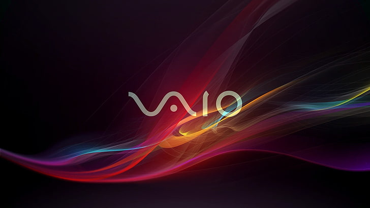 Sony Vaio logo, colorful, shapes, digital art, abstract, motion
