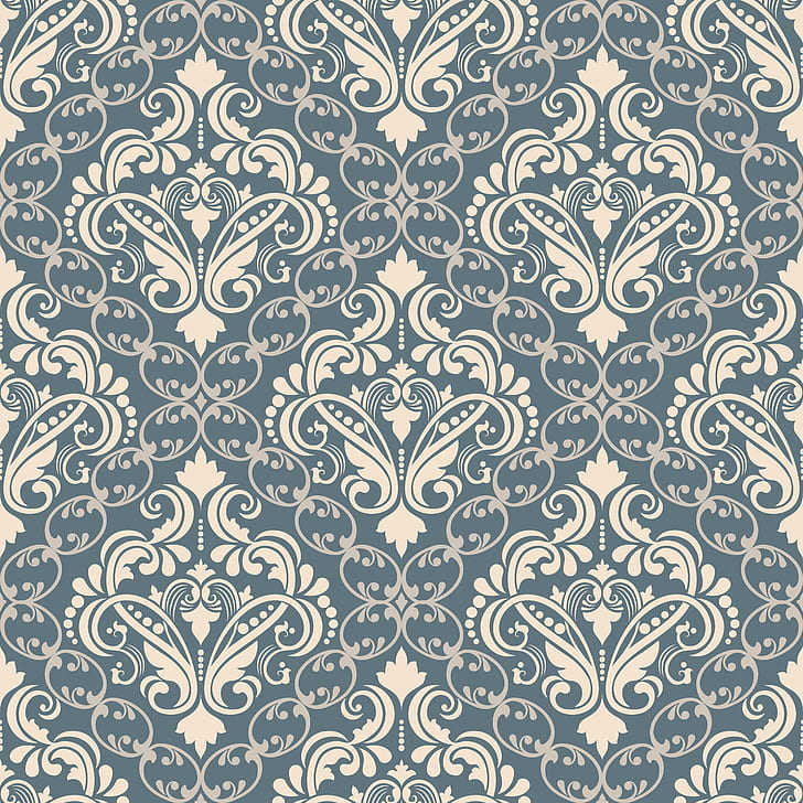 Floral Pattern Vintage Wallpaper In The Baroque Style Seamless  Background White And Blue Ornament For Fabric Wallpaper Packaging  Ornate Damask Flower Ornament Stock Photo Picture And Royalty Free Image  Image 111406343