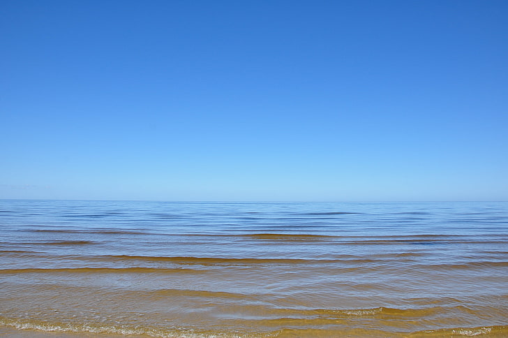 body of water, sea, wave, the sky, horizon, Latvia, Baltic, Baltika, HD wallpaper