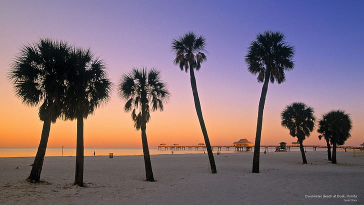 Clearwater Beach at Dusk, Florida, Beaches