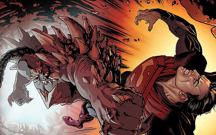 superman man of steel doomsday injustice gods among us dc comics, HD wallpaper