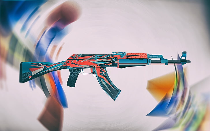Counter-Strike, Counter-Strike: Global Offensive, 3D, AK-47, Glock 18, HD  wallpaper