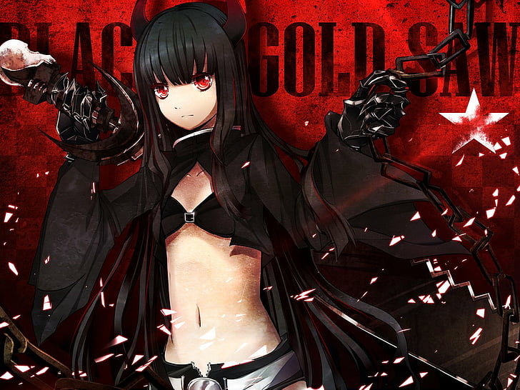 Anime, Black Rock Shooter, Black Gold Saw, HD wallpaper