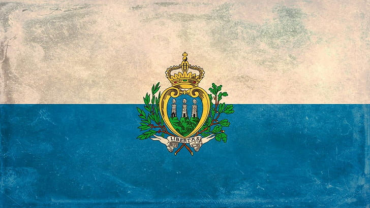 flag of san marino, HD wallpaper