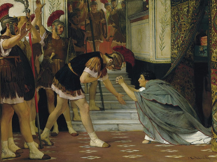 picture, history, genre, Lawrence Alma-Tadema, The Proclaiming Claudius Emperor