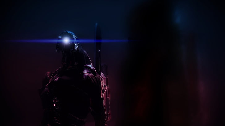 untitled, video games, Mass Effect, Legion, people, night, indoors, HD wallpaper