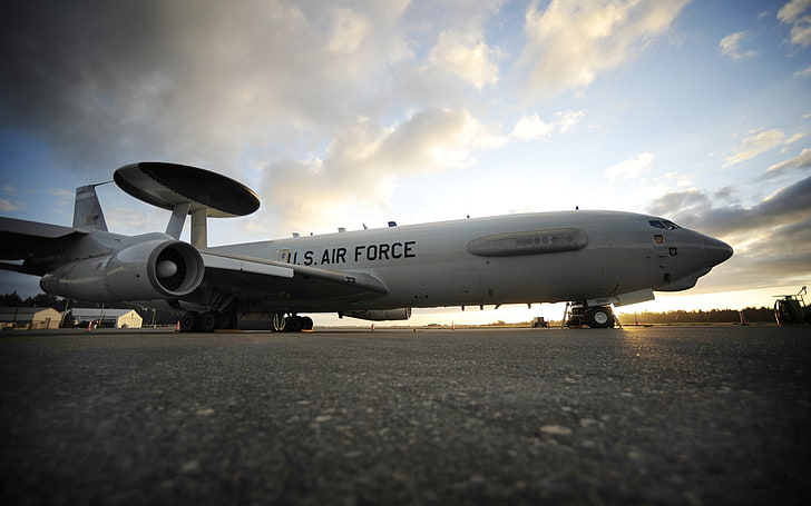 white U.S Air Force plane, aircraft, military, airplane, war, HD wallpaper