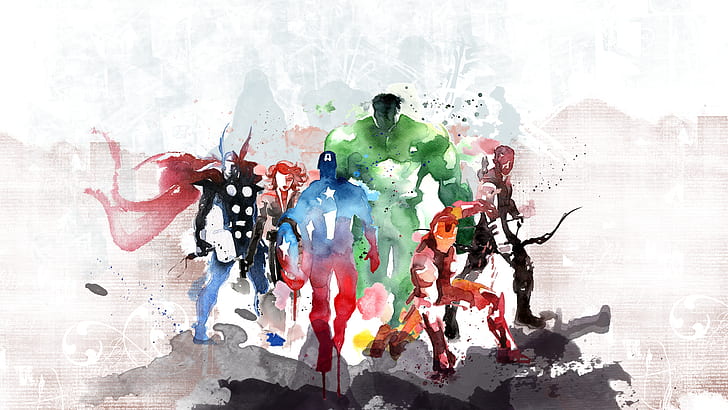Hulk, The Avengers, Iron Man, Captain America, Hawkeye, Black Widow, HD wallpaper