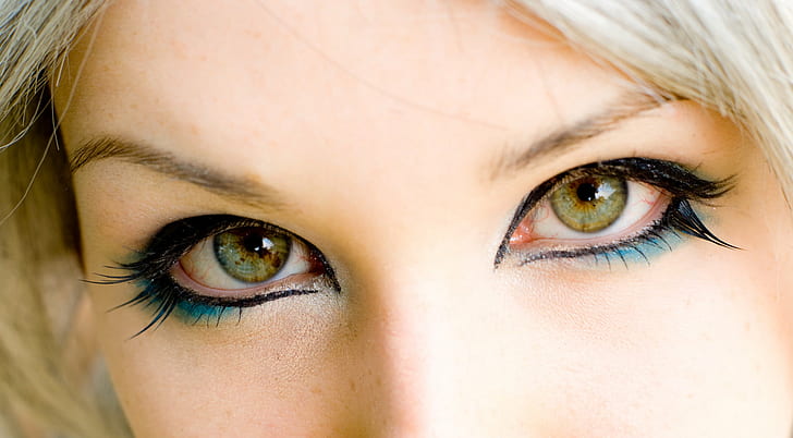 closeup of \woman wearing green and black eyeshadow, Animagic, HD wallpaper