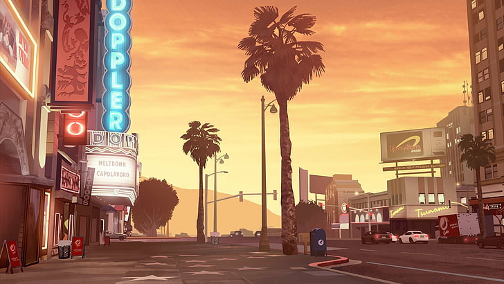 Grand Theft Auto, Grand Theft Auto V, palm tree, architecture, HD wallpaper