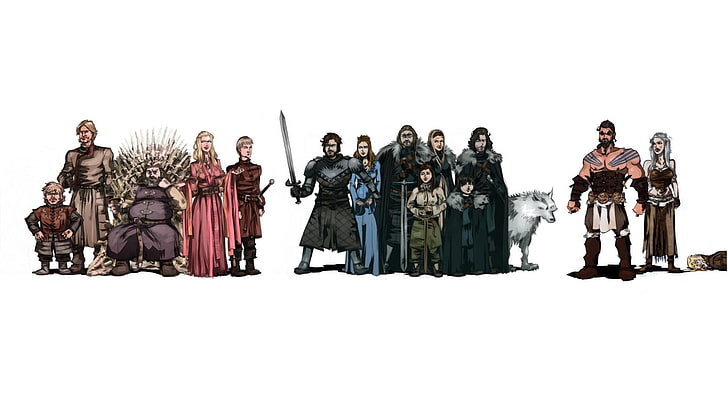Game of Thrones artwork, TV Show, Arya Stark, Bran Stark, Catelyn Stark