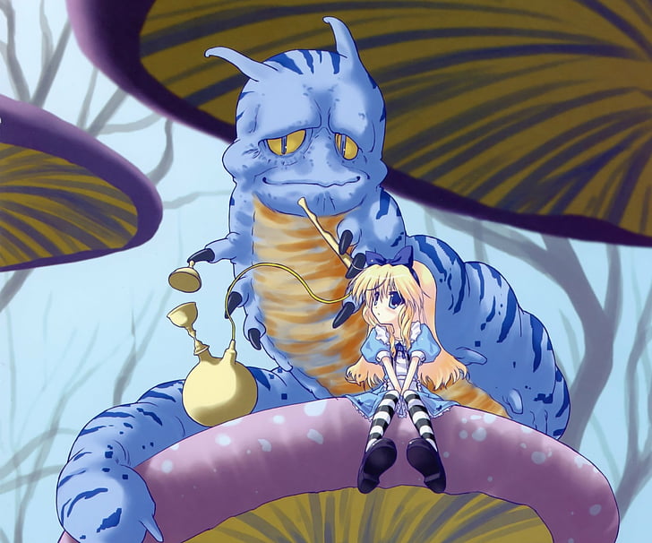 øve sig nød økse HD wallpaper: Anime, Alice In Wonderland, Alice (Alice in Wonderland),  Caterpillar (Alice in Wonderland) | Wallpaper Flare